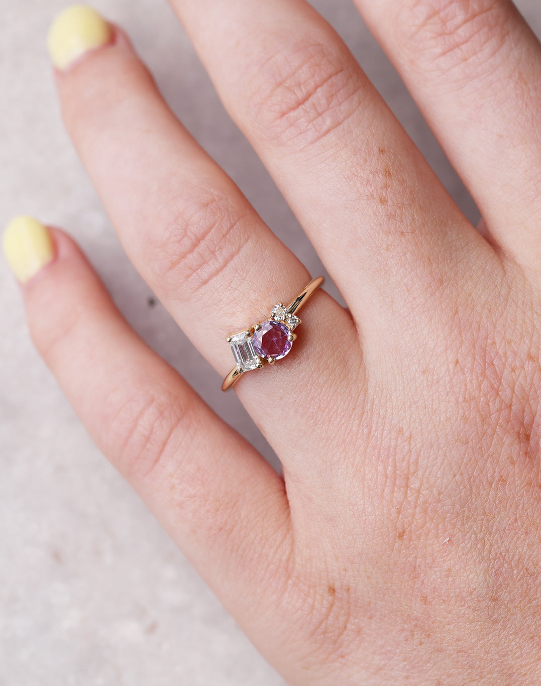 Rosa Cluster Ring | sapphire & diamond