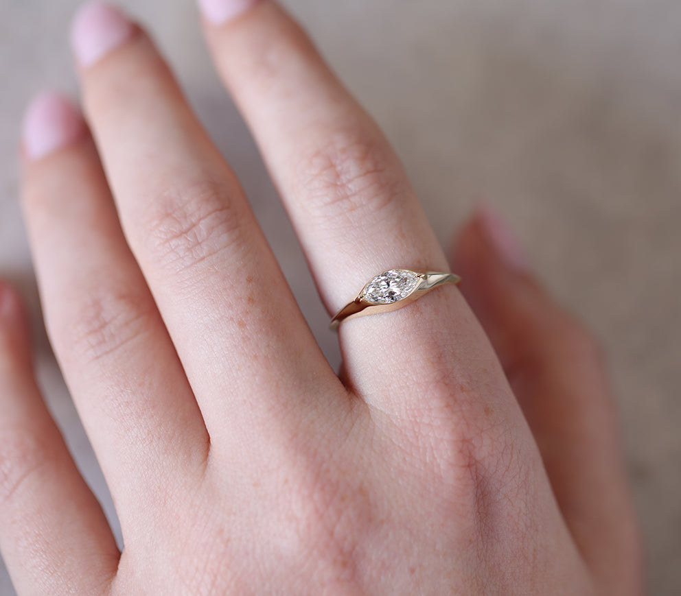 Fenwick Signet Ring | 0.50ct Marquise Diamond