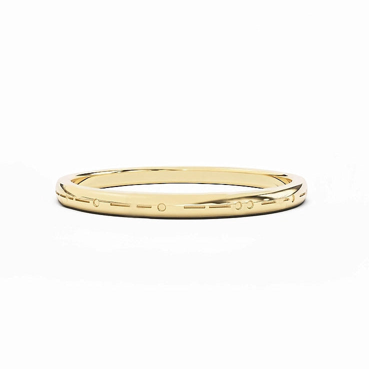 Custom Engraved Morse Code Ring II | Plain