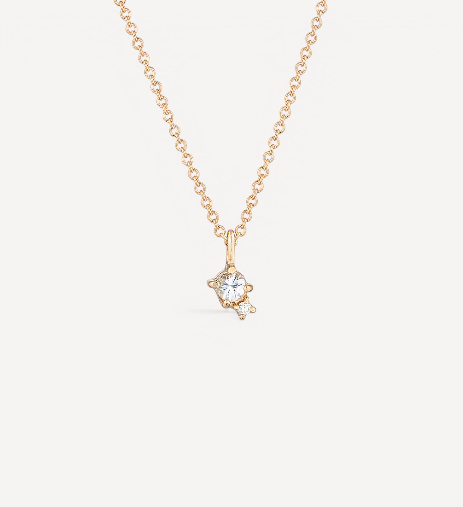 Mischa necklace | white sapphire & diamond