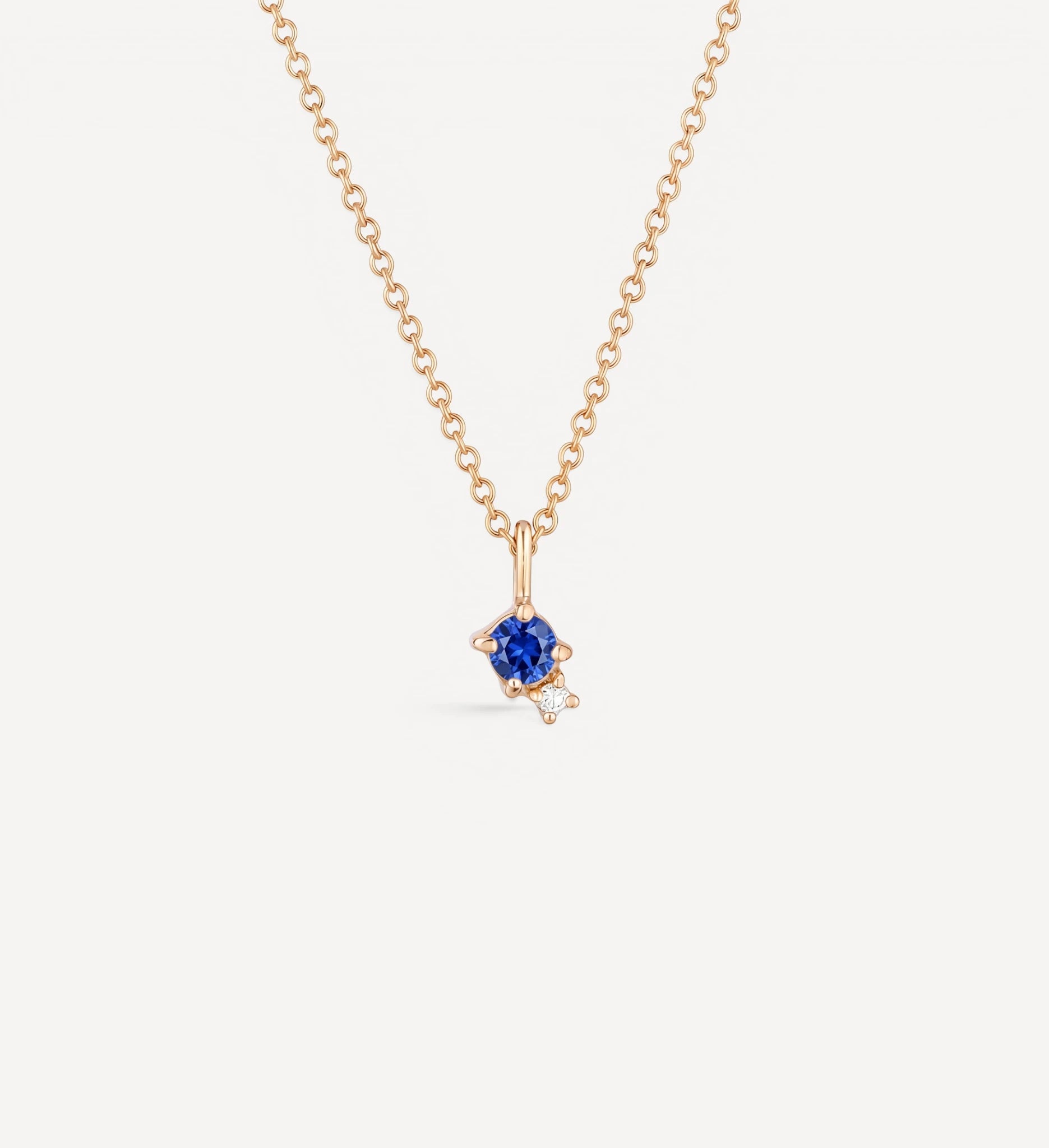 Mischa necklace | blue sapphire & diamond