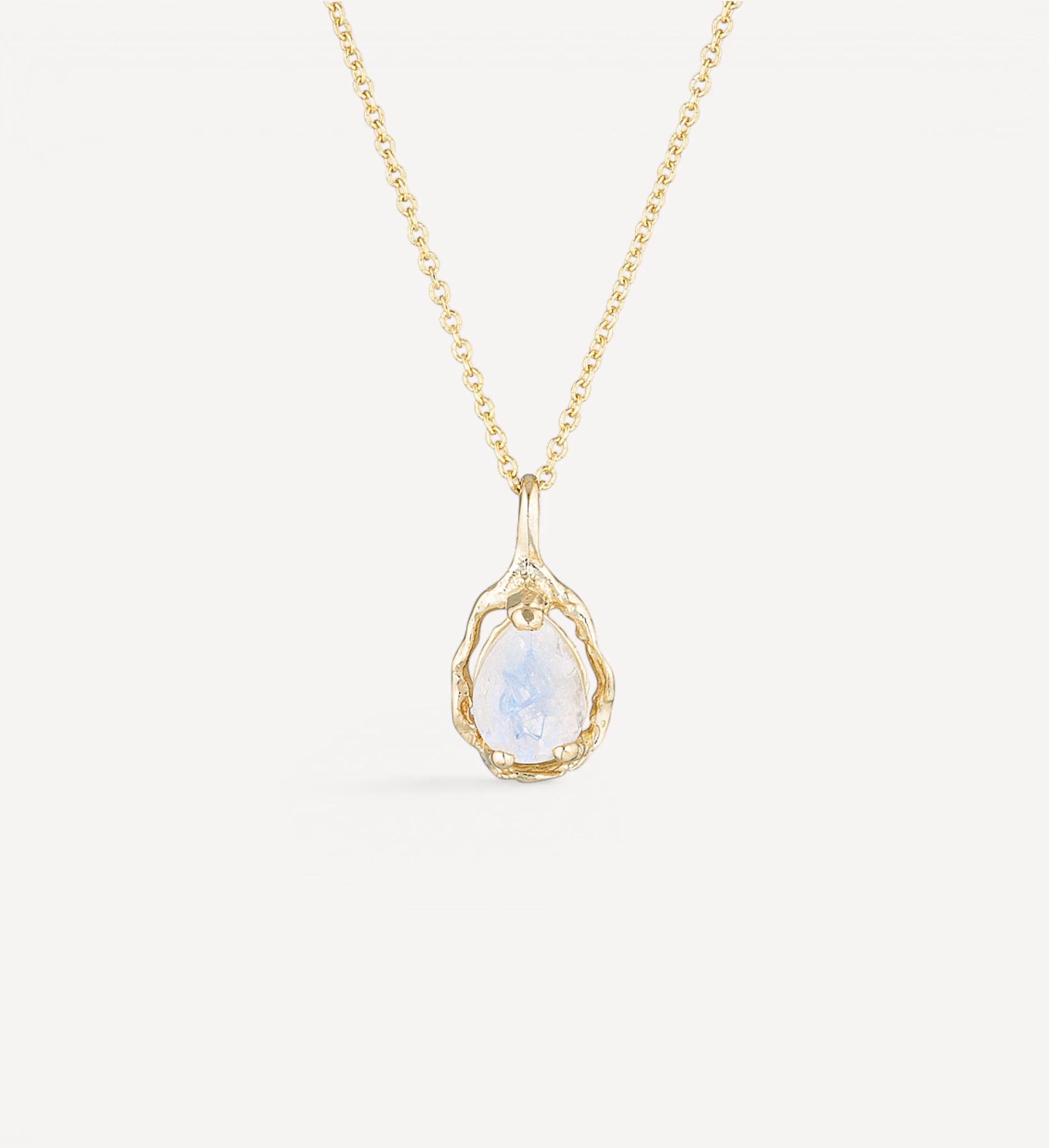 Pear Halo necklace | Moonstone