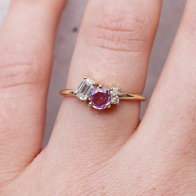 Rosa Cluster Ring | sapphire & diamond