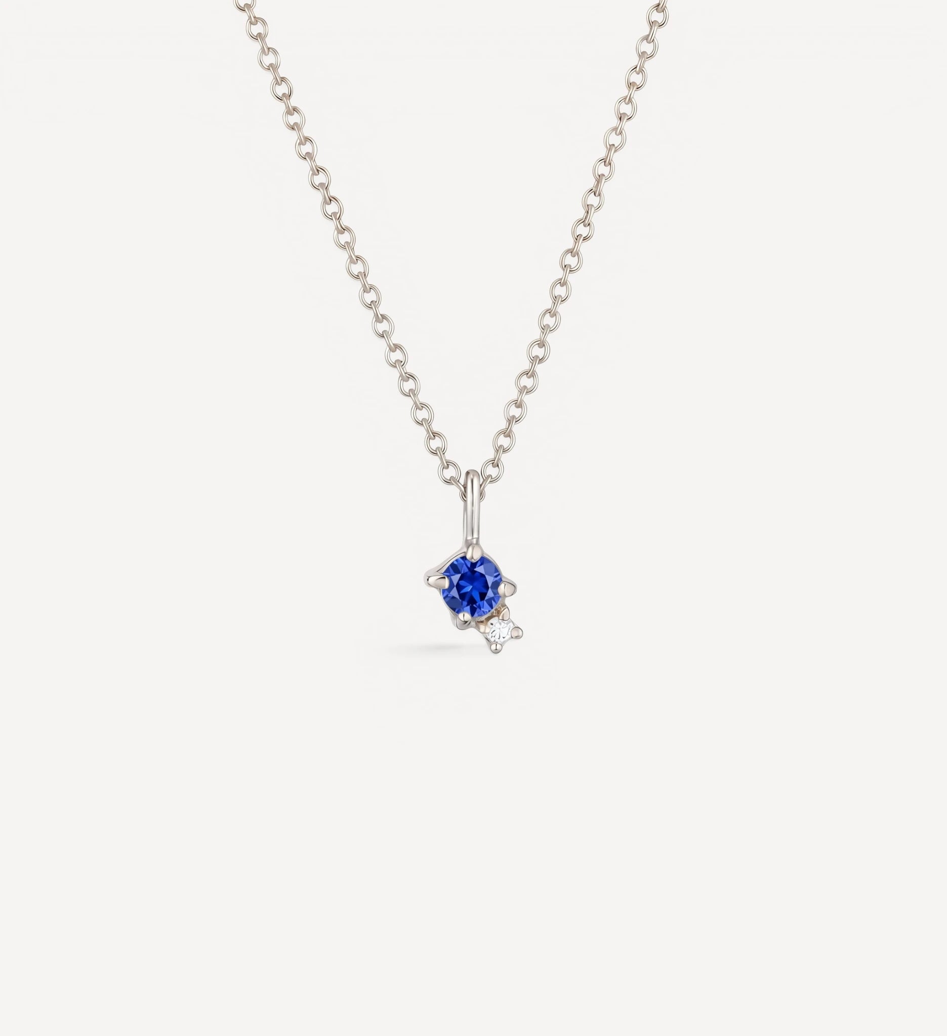 Mischa necklace | blue sapphire & diamond