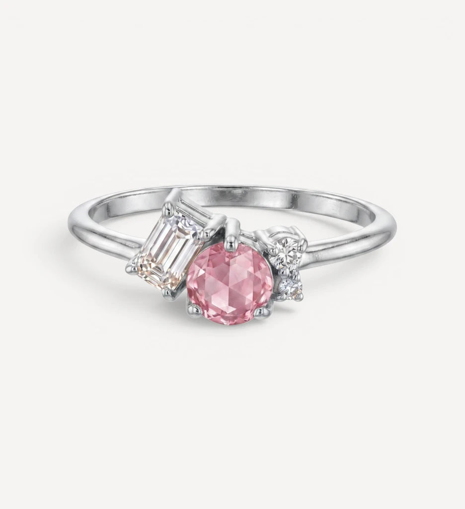 Rosa Cluster Ring | sapphire & diamond